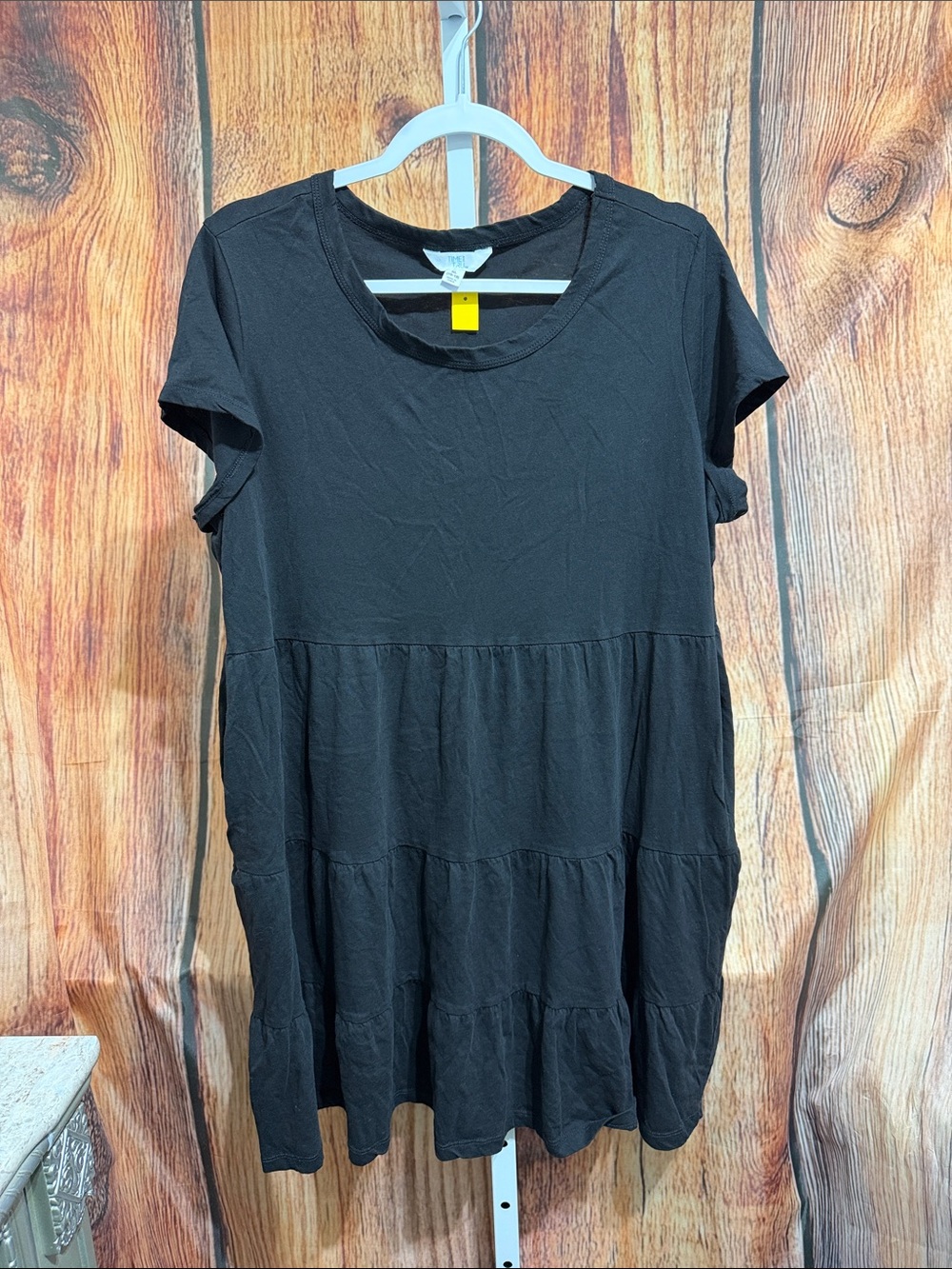 Time & Tru Tiered Black Dress Size XL (16-18)